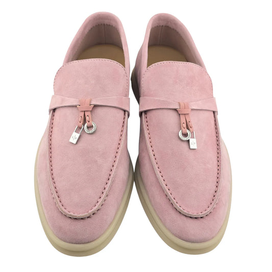 Loro Piana Summer Charms Walk Loafers – Pink Suede Edition