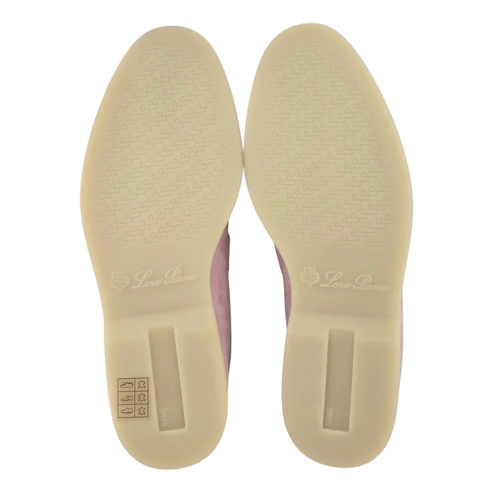 Loro Piana Summer Charms Walk Loafers – Pink Suede Edition
