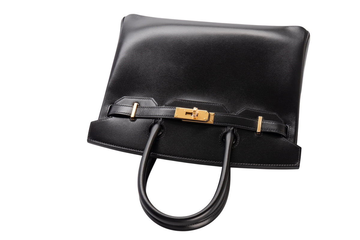 Hermès Birkin 30 Noir - Black Box Leather Retourne Gold Hardware - view 8