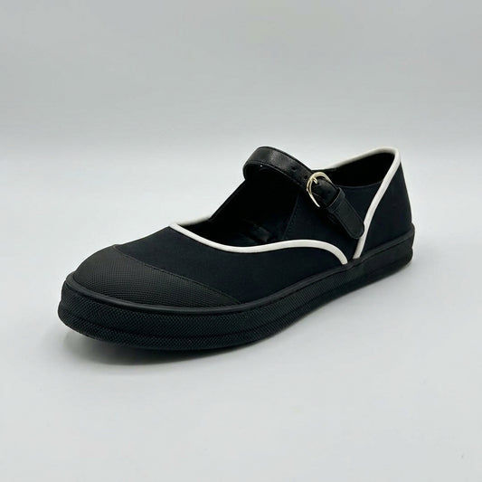 CHANEL Coco Beach 2026 Mary Janes – Black & White Mixed Fibers - Zeuskicks