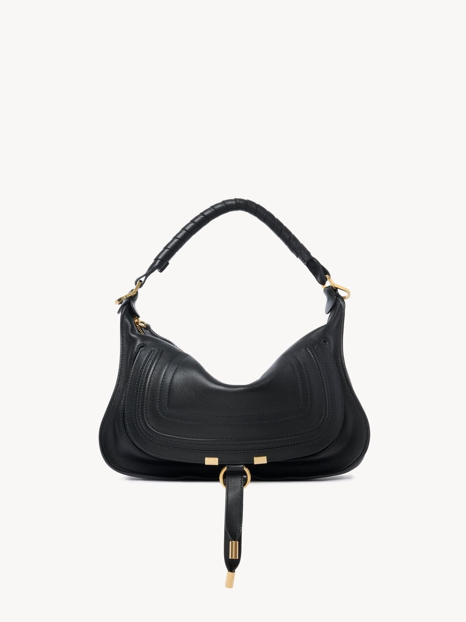 CHLOE Small Marcie shoulder bag in soft leather Black by CHLOE