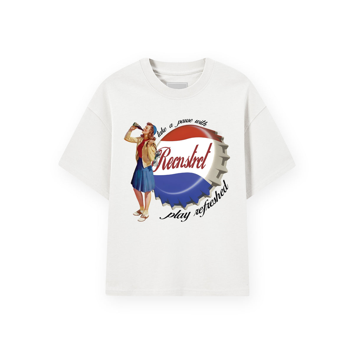 PopART T-shirt - White by RECNSTRCT