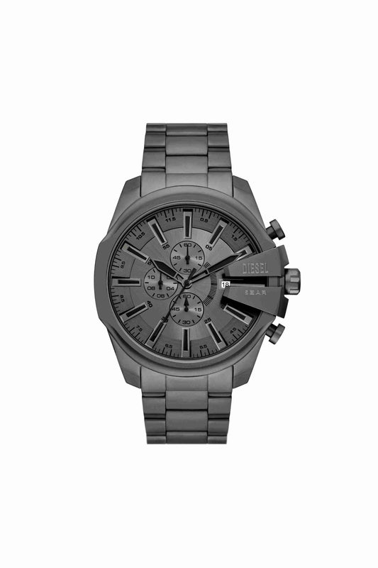 Grey DZ4676- Diesel Mega Chief Slim Chronograph Gray Stainless Steel Watch