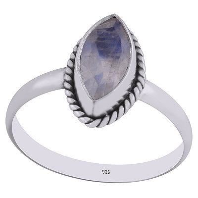 Stunning Wire Work Around Rainbow Moonstone Marquise Shape 925 Sterling Solid Silver Ring - R1000269-4