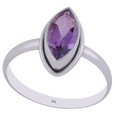 Alluring Beautiful Amethyst Marquise Shape 925 Sterling Solid Silver Ring - R1000281-1