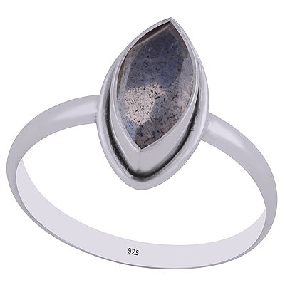 Alluring Beautiful Labradorite Marquise Shape 925 Sterling Solid Silver Ring - R1000281-5