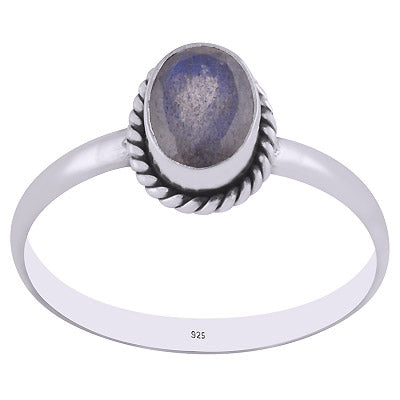 Gorgeous Wire Work Around Labradorite Oval Shape 925 Sterling Solid Silver Ring - R1000289-6