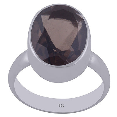 Smoky Topaz 925 Sterling Silver Ring - R1000355-88