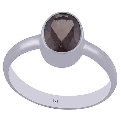 Smoky Topaz 925 Sterling Silver Ring - R1000446-153