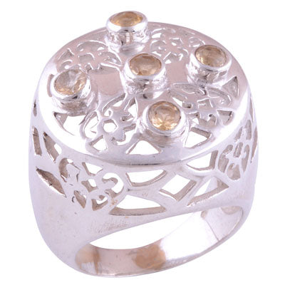 Citrine 925 Sterling Silver Ring - R1000471-29