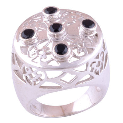 Black Onyx 925 Sterling Silver Ring - R1000471-5