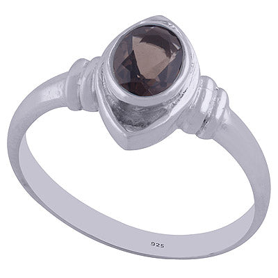 Smoky Topaz 925 Sterling Silver Ring - R1000482-142