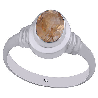Beautiful Handmade Rings Around Citrine Oval Shape 925 Sterling Solid Silver Ring - R1000483-44
