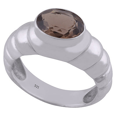 Smoky Topaz 925 Sterling Silver Ring - R1000484-100