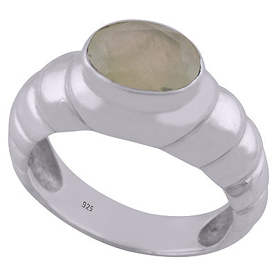 Prehnite 925 Sterling Silver Ring - R1000484-107