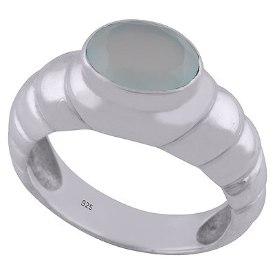 Aqua Chalcedony 925 Sterling Silver Ring - R1000484-109