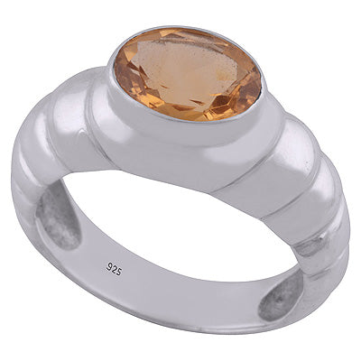 Citrine 925 Sterling Silver Ring - R1000484-90