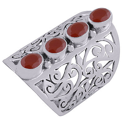 Carnelian 925 Sterling Silver Ring - R1000496-94