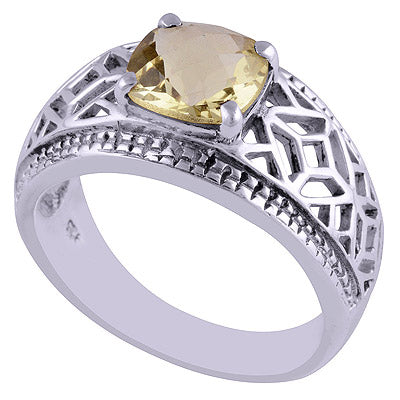 Lemon Topaz 925 Sterling Silver Ring - R1000510-52
