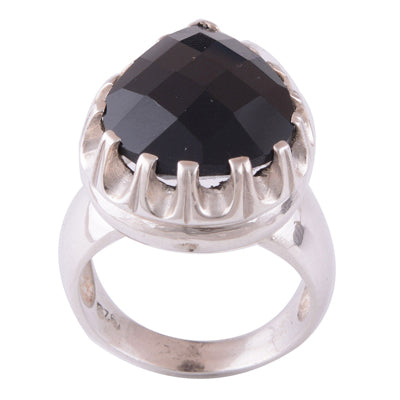 Black Onyx 925 Sterling Silver Ring - main product photo (R1000570-2)