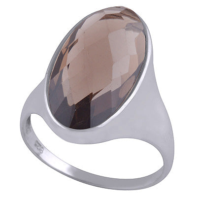 Smoky Topaz 925 Sterling Silver Ring - R1000716-222