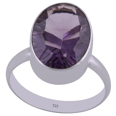 Stunning Gemstone Cubic Zirconia Oval Shape 925 Sterling Solid Silver Ring - R1000841-1