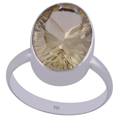 Stunning Gemstone Cubic Zirconia Oval Shape 925 Sterling Solid Silver Ring - R1000841-10