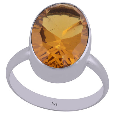 Stunning Gemstone Cubic Zirconia Oval Shape 925 Sterling Solid Silver Ring - R1000841-4