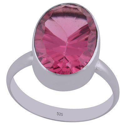 Stunning Gemstone Cubic Zirconia Oval Shape 925 Sterling Solid Silver Ring - R1000841-7