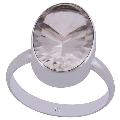 Stunning Gemstone Cubic Zirconia Oval Shape 925 Sterling Solid Silver Ring - R1000841-8