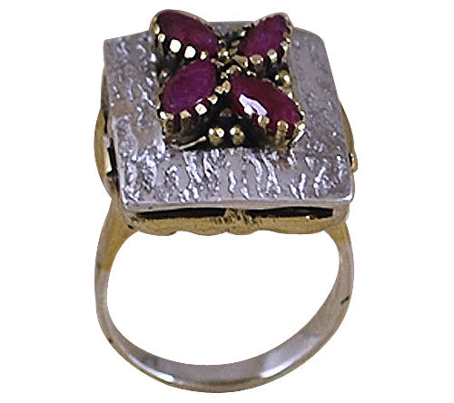 Red Corundum 925 Sterling Silver Ring - R1000853-16