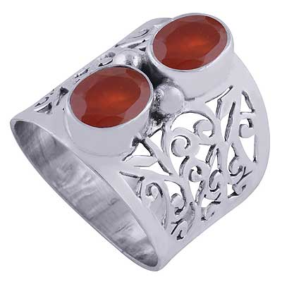 Carnelian 925 Sterling Silver Ring - R1000856-131
