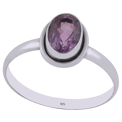 Gorgeous Stunning Amethyst Oval Shape 925 Sterling Solid Silver Ring - R1000860-1