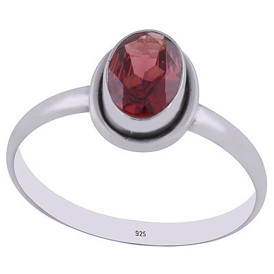 Gorgeous Stunning Garnet Oval Shape 925 Sterling Solid Silver Ring - R1000860-2