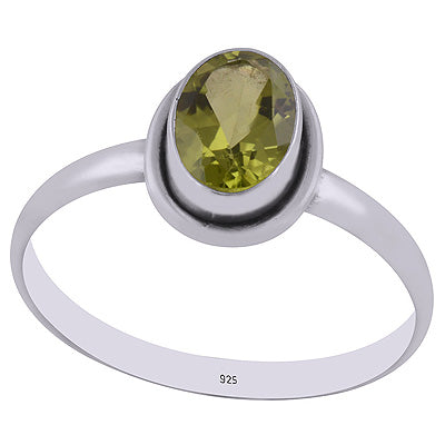 Gorgeous Stunning Peridot Oval Shape 925 Sterling Solid Silver Ring - R1000860-3