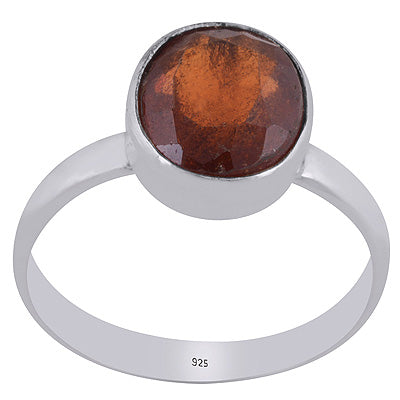 Gorgeous Seated Gemstone Hessonite Oval Shape 925 Sterling Solid Silver Ring - R1000868-12