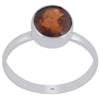 Gorgeous Seated Gemstone Hessonite Fancy Shape 925 Sterling Solid Silver Ring - R1000868-19