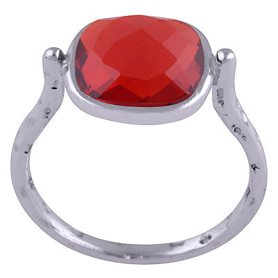 Red Crystal 925 Sterling Silver Ring - R1000918-187