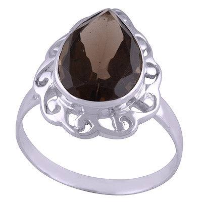 Smoky Topaz 925 Sterling Silver Ring - R1000959-75