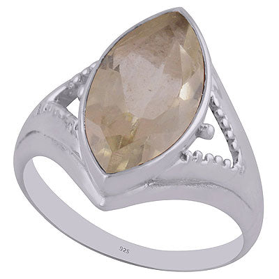 Beautiful Rawa Cut Work Around Lemon Topaz Marquise Shape 925 Sterling Solid Silver Ring - R1000961-103