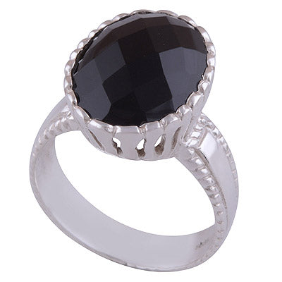 Black Onyx 925 Sterling Silver Ring - R1000968-80