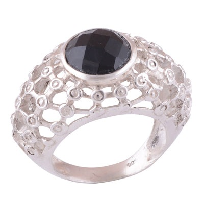 Black Onyx 925 Sterling Silver Ring - R1000972-7