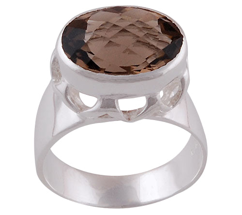 Smoky Topaz 925 Sterling Silver Ring - R1001066-10