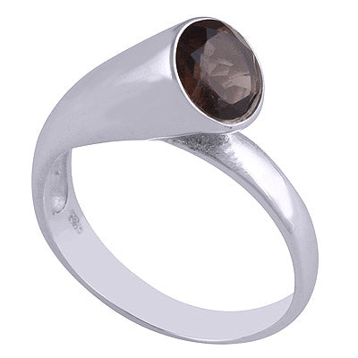 Smoky Topaz 925 Sterling Silver Ring - R1001069-91