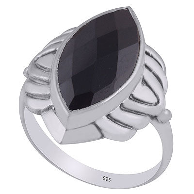 Black Onyx 925 Sterling Silver Ring - R1001070-45