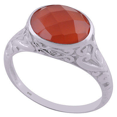 Carnelian 925 Sterling Silver Ring - R1001144-119