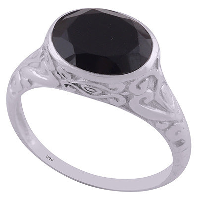 Black Onyx 925 Sterling Silver Ring - R1001144-123