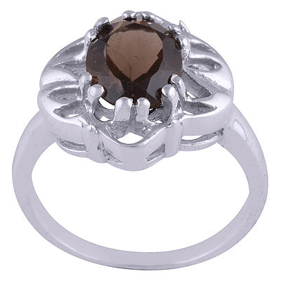Smoky Topaz 925 Sterling Silver Ring - R1001164-73