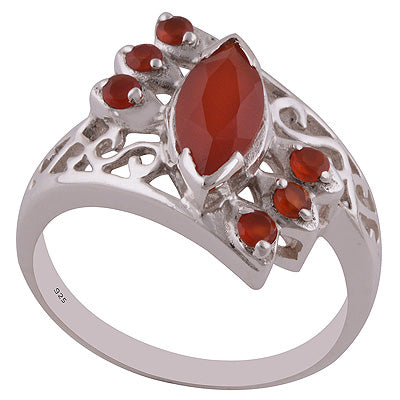 Carnelian 925 Sterling Silver Ring - R1001195-65