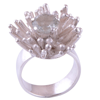 Green Amethyst 925 Sterling Silver Ring - R1001199-41